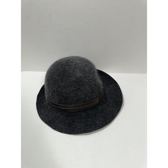 Vintage Bowler Derby Style Hat Gray Fur Felt Hat Gorgeous Luxurious‎ AQS main image 7